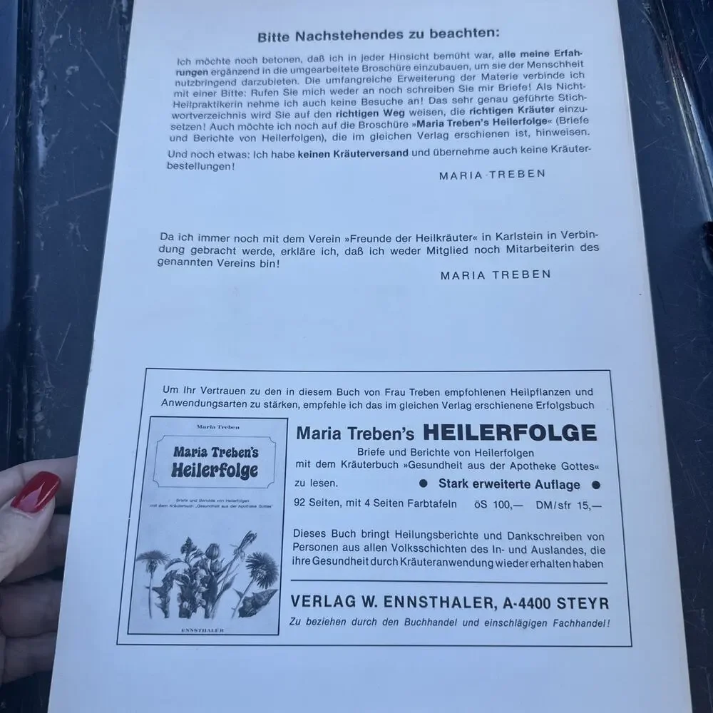 Maria Treben: Gesundheit aus‎ der Apotheke Gottes 1983 Paperback